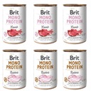 Brit Mono Protein 6 x 400 g Zmes príchutí Mokré jedlo