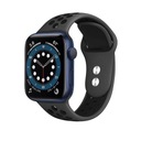 Remienok na Apple Watch 42/44/45/49 mm sivý/čierny Crong