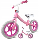 BALANCE BIKE pre dievčatko, RUŽOVÝ, 12'' EVA kolesá, nastaviteľný