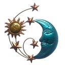 Nordic Iron Art Moderná kovová dekorácia na verandu Sun Moon