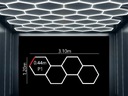 HEXAGON P1 4HEX LED svietidlo 120x310 Honeycomb Dielňa Garáž Obývačka ALU