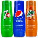 3x SODASTREAM 7UP MIRINDA PEPSI KONCENTRÁT SIRUP