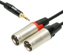 JACK KÁBEL 3,5 - 2X XLR ZÁSTRČKA 3m AUDIO KLOTZ