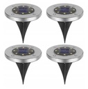 Sada 4x svietidiel SOLAR GROUND DISK LIGHT LED