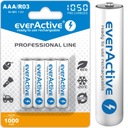 4x everActive Ni-MH R03 AAA batérie 1050mAh