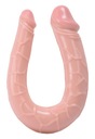 DVOJITÝ FIALOVÝ DILDO 15 CM REALISTICKÝ PENIS