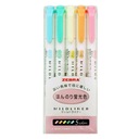 Zvýrazňovače Set Fluo Zebra Mildliner 5 farieb JP