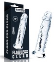 Lovetoy Flawless Číre vaginálne dildo 18 cm bez bariel