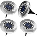 4x SOLAR LAMPA 12 LED PRÍZEMNÝ DISK