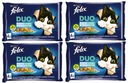 FELIX DUO Fish Tastes Makrela Sardinka 16x 85g