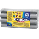 Plastelína 1kg, šedá Astra