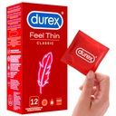 Kondómy Durex FEEL THIN CLASSIC, super tenké a nasadené, 12 ks.