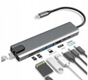 ADAPTÉROVÝ HUB 8V1 USB-C 3.0 HDMI 4K RJ45 SD/TF PD