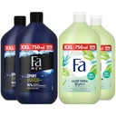 Dámsky a pánsky sprchový gél FA Sport + Aloe MIX SET 4x 750ml