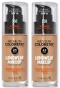 2 x REVLON FOUNDATION CS COMBI/OILY PUMP 350 Rich Tan Mixed