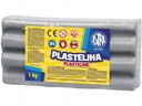 Astra plastelína 1kg šedá