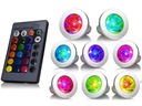 SET 8x FAREBNÉ RGB LED OSVETLENIE GU10 + DIAĽKOVÝ OVLÁDAČ