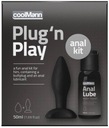 Zástrčka a gél CoolMann Plug'n Play Anal Kit