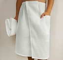 Sada kilt + osuška do sauny Waffle white S/M