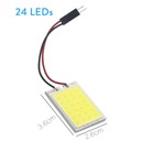 Štýl 24 LED 2ks 12V Xenon HID Biela COB LED D