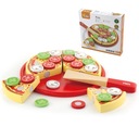 VIGA Hračka VELCRO PIZZA FOOD WOOD ACC