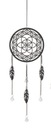 PRÍVESNÍK DREAMCATCHER ČIERNA 76 CM