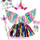 MAGIC súprava UNICORN PEGASUS SKIRT kostým metalické doplnky