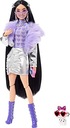 Barbie Extra Doll Black hair strieborný outfit