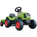 Traktor FALK Green Claas s pedálmi a prívesom + VEĽKÉ auto s klaksónom 2 roky+