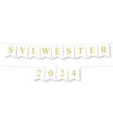 BANNER na SILVESTRA 2024, girlanda, zlatý nápis NEW YEAR