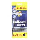 GILLETTE JEDNORÁZOVÉ HOLENIE ŽILETKA MODRÁ 3 HLADKÁ 6 KS.