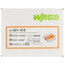 WAGO RÝCHLOSPOJKA 3x0,14-4mm2 221-413 50 ks