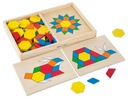 MONTESSORI puzzle pre deti Drevená mozaika Farebné tvary Melissa