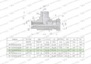 Asymetrické palcové hydraulické T-kus BBA 1/2