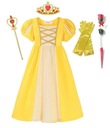 BELLA LETNÉ ŠATY, MIDI BEAUTY A BEAST A PROM OUTFIT 110/116