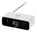 Rádiové hodiny Rádio Bezdrôtová nabíjačka FM/USB/AUX Funkcia Adler Snooze