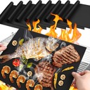 GRILL MAT 8x opakovane použiteľný teflónový plech na grilovanie BBQ SET