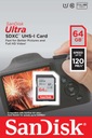 SANDISK ULTRA SD SDXC KARTA 64GB 140MB/s UHS-I C10 Kvalita za dobrú cenu