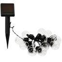 SOLAR GARDEN GARLAND TRANSPARENTNE GOLE 3000K 10xLED IP44 POLUX