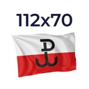 Flag of Fighting Poland 112x70cm Fighting Poland SUPER SILNÝ - VÝROBCA