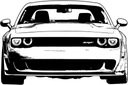 NÁlepka na stenu DODGE CHALLENGER 150X99cm