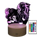 3D USB LED LAMPA BARBIE PONY LAND UNICORN