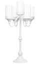 CANDELABRA SVIETOK, retro biela matná, výška 73cm