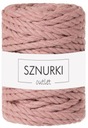 Macrame šnúra 3vrstvá 30m 9mm OUTLET ružové zlato