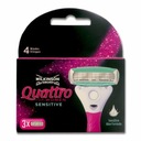 Wilkinson Quattro pre ženy Sensitive 3x čepeľ vkladá nože