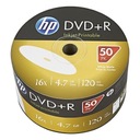 HP DVD+R, atramentová tlač, DRE00070WIP-3, 4,7 GB, 16x, hromadne, 50 kusov, 69304