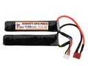 Nabíjateľná LiPo batéria Li-Po 11,1v 1100mAh AK M4 G36 MP5 AUG AEG M14 M16