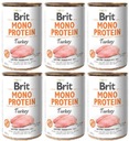 Brit Mono Protein pre psov Turecko (Turecko) 6x 400g