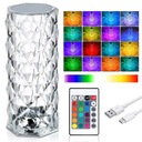 KRYŠTÁLOVÉ OSVETLENIE LED RGB USB LAMPA 16 FAREB