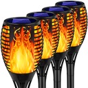 4x LED solárna lampa Fire Effect FLAME TORCH